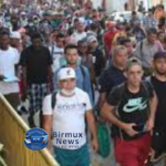 Pas moins de 15 000 migrants quittent Tapachula, Chiapas, pour une longue marche vers le nord Migrants Tapachula, Chiapas