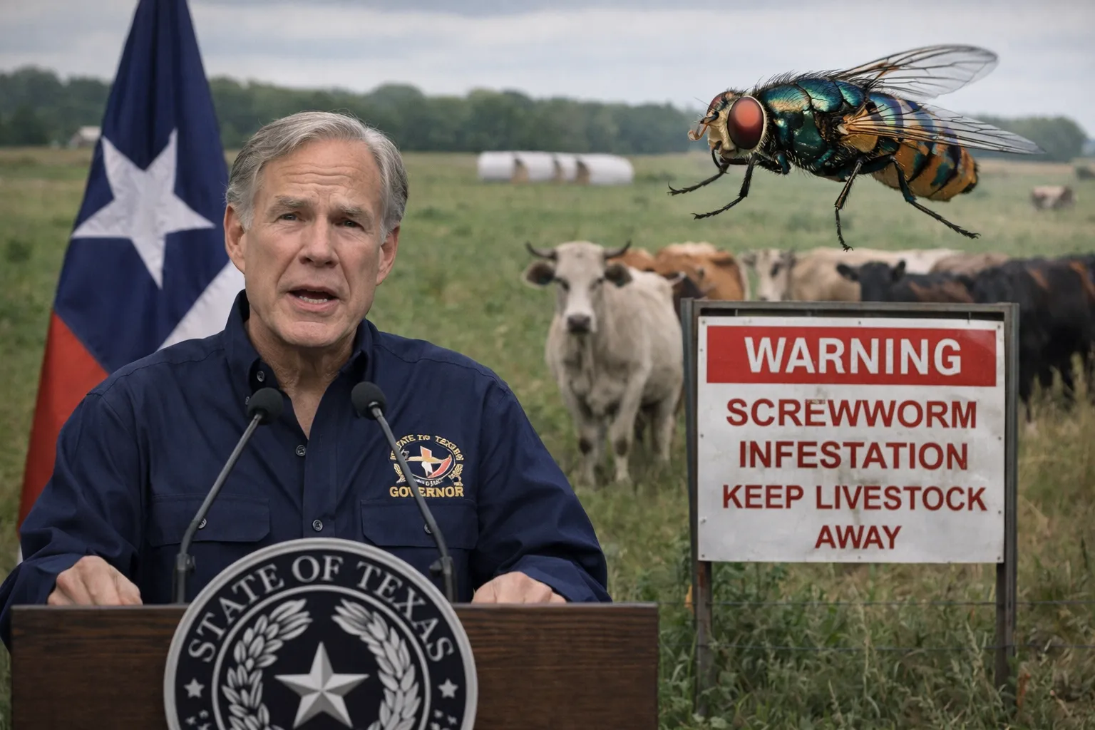 Texas emergencia mosca gusano barrenador declaración desastre ganadería vida silvestre 2026