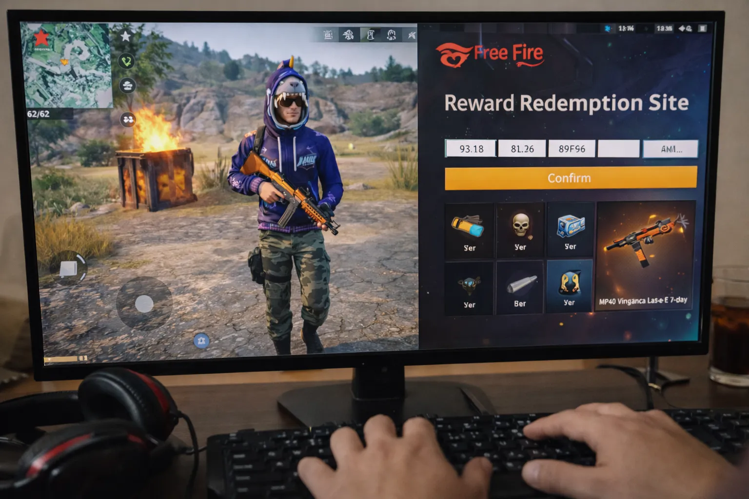 Códigos Free Fire hoy 24 febrero 2026 gratis recompensas skins diamantes canjear Garena