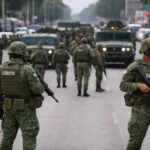 Muere "El Mencho": México despliega 10,000 soldados tras la peor ola de violencia en años — 75 muertos, 252 bloqueos y fuga en Puerto Vallarta El Mencho muerto México 10000 soldados violencia Jalisco CJNG operativo 2026