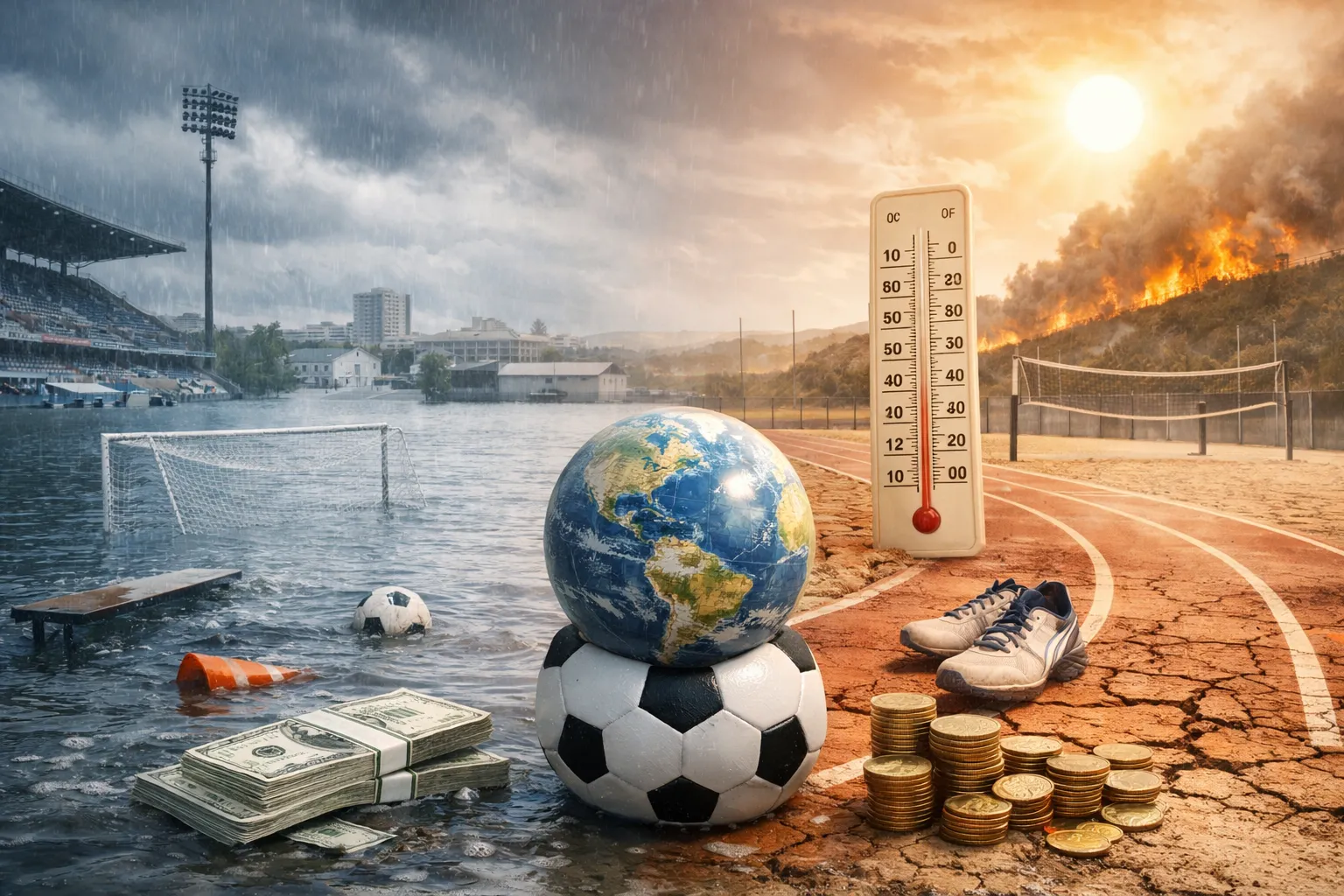cambio climático economía deportiva global 2.3 billones Oliver Wyman WEF pérdidas 517 mil millones 2030