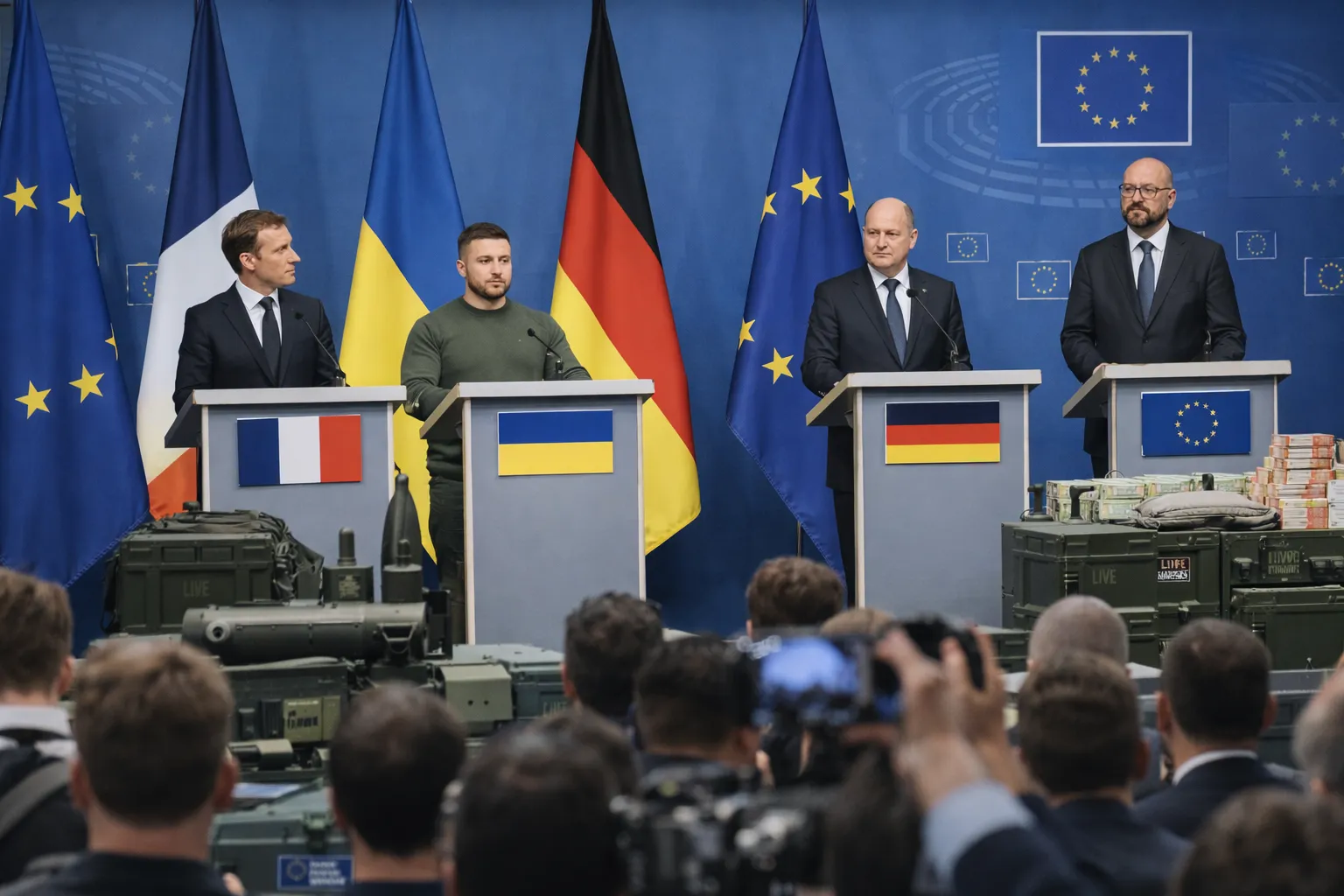 Europa apoyo militar Ucrania UE 90000 millones prestamo 2026 2027 Zelenski rearme OTAN frente oriental