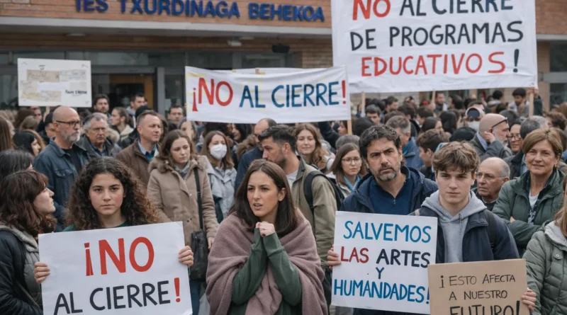 La comunidad del IES Txurdinaga Behekoa lleva dos semanas en la calle para salvar el único instituto de Bilbao que imparte Bachillerato de Artes en castellano y en euskera La comunidad del IES Txurdinaga Behekoa lleva dos semanas en la calle para salvar el único instituto de Bilbao que imparte Bachillerato de Artes en castellano y en euskera