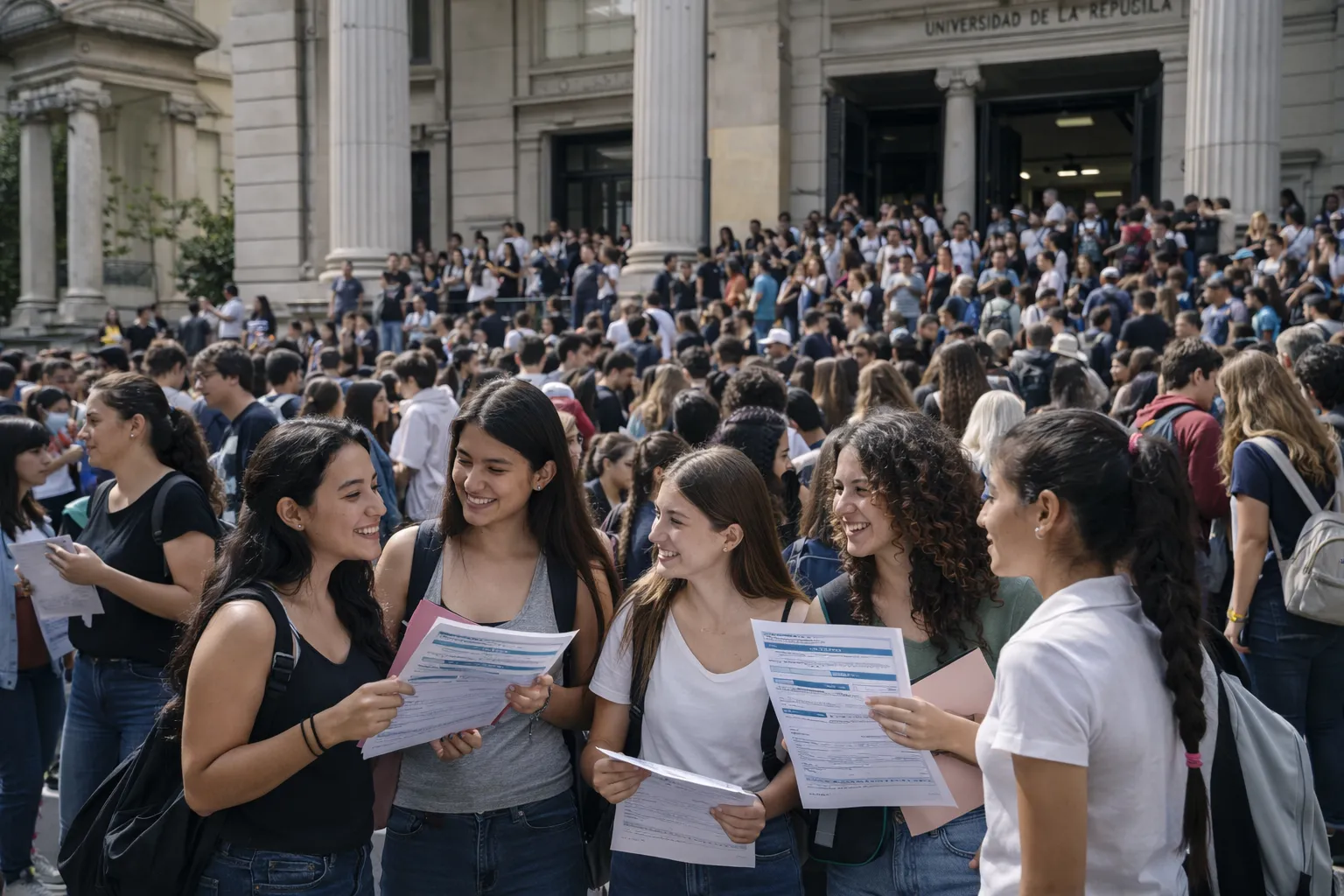 Universidad de la República Udelar Uruguay record inscripción 21650 2026 mujeres interior CENUR primera generación universitaria Mombrú