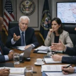 debate interno EEUU estrategia Irán guerra Trump administración objetivos contradictorios Congreso sesión informativa clasificada Murphy Rubio Vance Johnson 13 marzo 2026