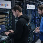 gigantes tecnologicos inversion IA generativa 2026 Google Microsoft Meta Amazon OpenAI centros datos modelos avanzados