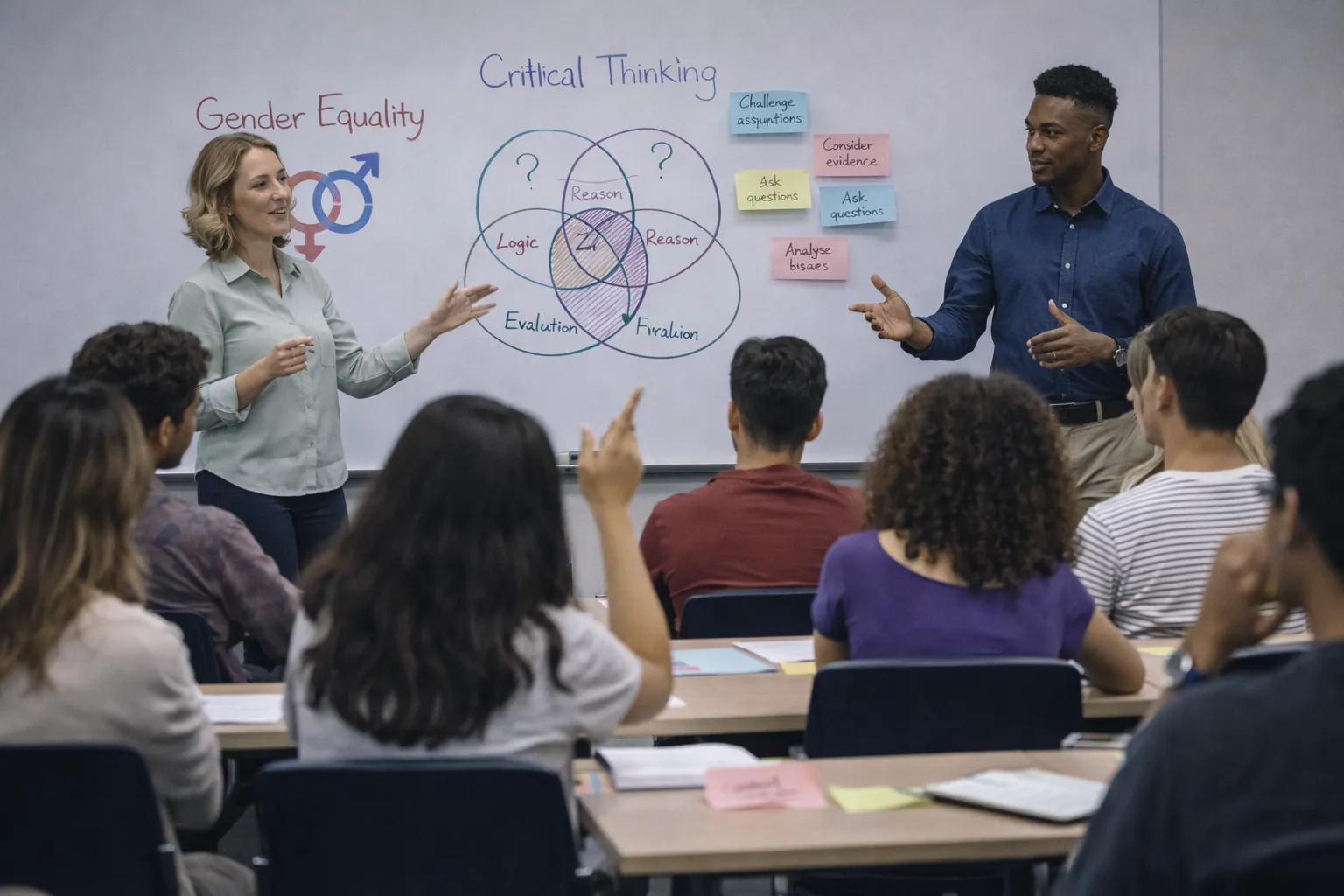 talleres igualdad genero pensamiento critico jovenes escuelas universidades Mexico España 9M 2026 UABC UNAM CIGU Cadiz