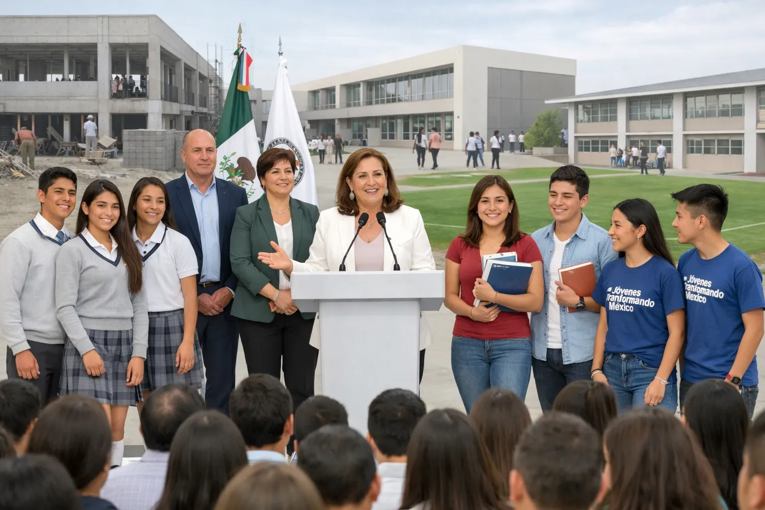 Jóvenes Transformando México Sheinbaum 2026 becas bachillerato universitarios deserción escolar violencia apoyos educativos 7 millones jóvenes